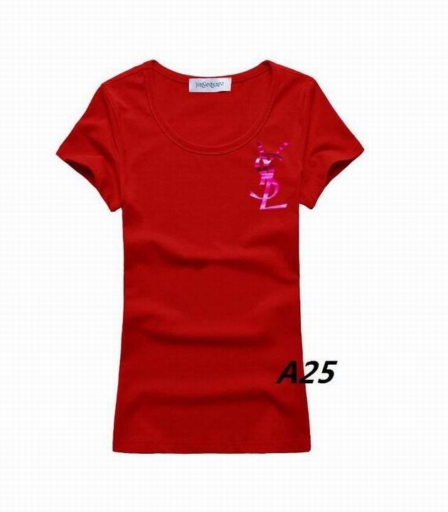 YSL short round collar T woman S-XL-042